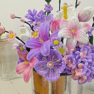 Kit di artigianato educativo in età prescolare gambi di ciniglia colorati assortiti pupille bastoncini sfocati 100 pz/mazzo - Product Image 4