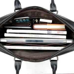 Borsa per Laptop in PU da <span class=keywords><strong>Uomo</strong></span>, Grande Capacità, Tracolla e Valigetta Business, Design di Lusso, Impermeabile e Traspirante - Product Image 4