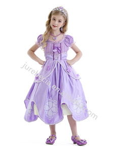 Film TV Halloween Cosplay costumi ispirati viola Sofia Rapunzel <span class=keywords><strong>Elsa</strong></span> Anna Belle Princess Dress Sofia Princess Girl Dresses - Product Image 5