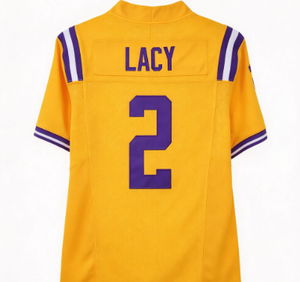 Maillot de football des Tigers de LSU # 5 Daniels # 2 Lacy # 3 Beckham Jr. # 7 P.Peterson # Collection de maillots de football universitaires cousus Chase Men - Product Image 3