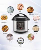 Juegos de cocina de acero inoxidable de 10 litros, sartén antiadherente 6l con dos ollas, olla a presión eléctrica Micro Industrial para frijoles