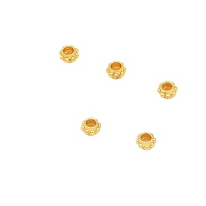 Color-preserving 14k gold plated gear <b>beads</b>, lantern <b>beads</b>, <b>bracelets</b>, necklaces, spacers, beaded jewelry, DIY handmade jewelry - Product Image 5