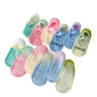 Femmes minces 3D dégradé couleur Yoga Pilates sport Fitness chaussettes respirant été court-Tube antidérapant équipage tricoté Yoga chaussettes
