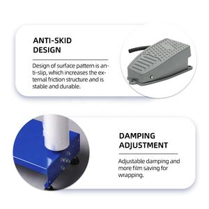 Fabricant en gros Distributeur manuel de film plastique Machine d'emballage de palettes à film étirable de bureau avec plateau tournant en aluminium - Product Image 2