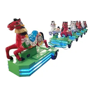 Outdoor-Spielplatz Kids Train Rides Flying Horse Riding Mini Train Rides Zum Verkauf