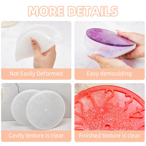 Moule à horloge en silicone époxy avec chiffres romains et constellations, artisanat en résine DIY, décoration murale pour la maison - Product Image 5
