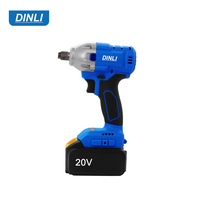 Clé à chocs sans fil industrielle DINLI DL-04 20V Li-Ion rechargeable, moteur sans balais, couple maximal 320 N.m, 1200 tr/min, 18+1 réglages de couple