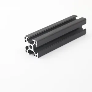 工厂OEM定制设计t型槽3030黑色挤压铝型材