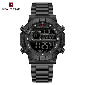 Naviforce นาฬิกาข้อมือแบรนด์ดังสำหรับผู้ชาย, NF9241S สายสแตนเลสสตีลกันน้ำเรืองแสง - Product Image 1