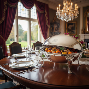 Table de butler en métal de luxe de style anglais classique Sheffield Silver, haute qualité, pour la décoration intérieure, les restaurants de la famille royale, toutes saisons - Product Image 3