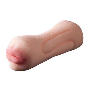 Tazza per masturbazione figa tascabile per adulti vaginale con bocca in gomma a doppia estremità per masturbatori maschili - Product Image 1