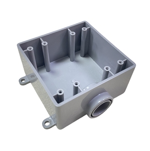 2-gang fse thời tiết Thiết bị hộp màu xám PVC cách điện nối ổ cắm hộp 1 trong Hub khớp nối loại điện hộp ETL được liệt kê - Product Image 1