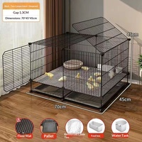 Cage à poulets modulaire renforcée anti-loutre, ensemble complet tout-en-un pour poussins, avec mangeoire, abreuvoir, plateau et tapis, pour élevage intérieur