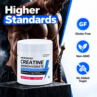 Créatine monohydrate micronisée en poudre 122g Fruit Fusion, complément nutritionnel sportif pour la force et les performances musculaires