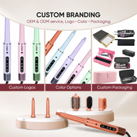 Sèche-cheveux 6 en 1 multi-styler avec écran LCD, moteur BLDC haute vitesse 110000 tr/min, brosse lissante pour une qualité de salon