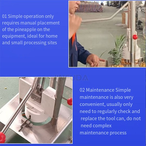 Manual Aço Inoxidável Descascador De Abacaxi Corer Slicer Hole <span class=keywords><strong>Punch</strong></span> Peeling Cut <span class=keywords><strong>Pineapple</strong></span> Slicing Machine - Product Image 5