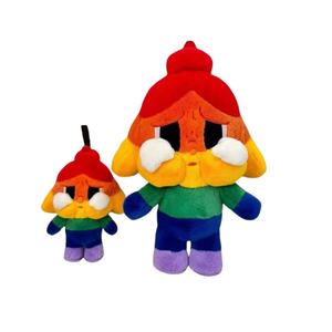 Piatto arcobaleno Toot ragazza giocattoli di <span class=keywords><strong>peluche</strong></span> carino viso grasso piccola ragazza farcito borsa con ciondolo portachiavi Toot Face macchinetta artiglio per bambini - Product Image 1