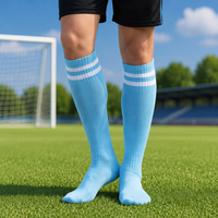 Chaussettes de football professionnelles à compression, antidérapantes, respirantes, en tissu éponge, pour l'entraînement, hauteur genou