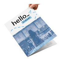 Service d'impression personnalisée de prospectus et de brochures OEM, dépliants tri-pliés, cartes postales en papier d'art/carton