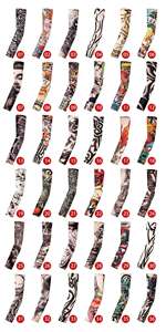 Manchon de <span class=keywords><strong>tatouage</strong></span> floral sans couture pour <span class=keywords><strong>bras</strong></span>, protection solaire pour cyclisme en extérieur, pour hommes et femmes - Product Image 3