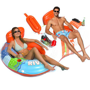 Flotador Inflable de PVC Premium para Piscina, para 2 Personas, Juguetes Acuáticos para Adultos, Diversión Acuática de Verano - Product Image 3