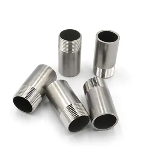 Promotional Various Stainless Steel Swage Nipple Screw Thread Pipe Fittings Weld Pipe Nipple