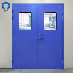 Pintu Baja Ruang Bersih Medis, Pintu Kamar Pasien Rumah Sakit Interior Baja yang Mudah Dibersihkan untuk Pintu Masuk Utama Rumah Sakit dan Kantor - Product Image 1
