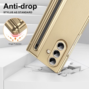 เคสโทรศัพท์มือถือหนัง PU หรูหราสำหรับ Samsung Z Fold 8 7 6 5 4 3 W25 พร้อมที่ใส่ปากกา Stylus ฟิล์มกันรอยหน้าจอ ป้องกันการกระแทก - Product Image 3