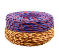 2-adriges massives RVS-Flexibles Twisted-Pair-Kabel, PVC, IP67-zertifiziert, 300/500V, für Alarmanlagen, Feuertürglocken, Kupferdrähte 0,3-2,5mm, Elektrokabel