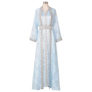 Fabrication sur mesure pour femmes robe de soirée Eid arabe musulmane robe avec sous-vêtements 2 pièces ensemble caftan marocain dubai ramadan robe usine - Product Image 6