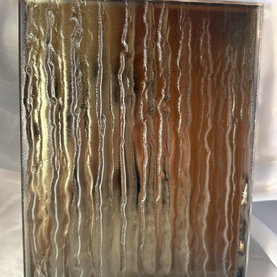 Rich Deep Brown Hot Melt Glass Unique Textured Surface For Luxury ...