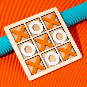 Interacción entre padres e hijos, juego de madera <span class=keywords><strong>XO</strong></span> Tic Tac Toe, rompecabezas para niños, nueve cuadrados de Ajedrez de bloques de construcción, juguetes de batalla de ocio - Product Image 2