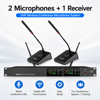 Système de microphone sans fil UHF rechargeable, double micro portable pour karaoké, discours et spectacles sur scène