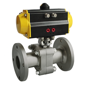 Vanne à boisseau sphérique pneumatique COVNA à 3 voies, raccord en T, à bride en bronze, pour le contrôle des acides, avec réduction tarifaire, OEM, Vente de liquidation B2B - Product Image 2