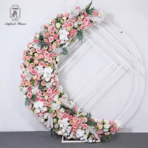 Mur de roses artificielles, plante en soie, pour décoration de mariage, salon, orange, prix entrée auxiliaire