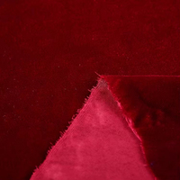 Vente en gros directe usine : Tissu velours coréen 100 % polyester, super doux, tissé uni, rouge bordeaux, qualité supérieure, 5000 9000, en promotion