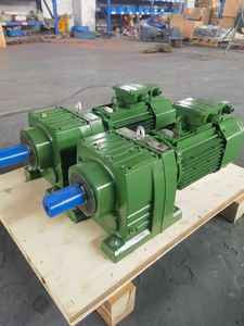 Boîte de vitesses hélicoïdale en ligne série 37 personnalisable R boîte de vitesses réducteur de transmission de puissance moteur triphasé - Product Image 2