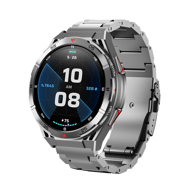 Trending Rugged GPS Smartwatch Men Waterproof Sleep Tracker 150+ Sport Modes Altitude Compass AMOLED Display AI Voice Assistant