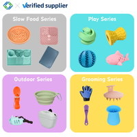 Jouets de nettoyage des dents pour chiens et chats portables avec logo personnalisé, support de formation, silicone écologique, mouvement interactif pour animaux de compagnie, mains libres