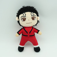 Nouvelle peluche mascotte Michael Jackson personnalisée, collection OEM à faible MOQ, idéale pour les cadeaux d'enfants et les supermarchés