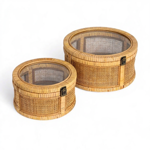 Sustainable Bohemian Style Rattan Multifunction Storage <b>Box</b> Customizable Dimensions Weight for Home Storage Interior Decoration - Product Image 1