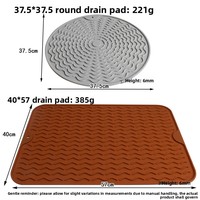 Tapis de séchage antidérapant en silicone résistant à la chaleur, tapis de drainage, tapis de table de cuisine, tapis de comptoir de bar pour verres, tapis de protection pour friteuse à air et four