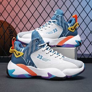 Chaussures de sport montantes à lacets à semelle épaisse, antidérapantes et résistantes à l'usure, style skateboard, décontractées, pour le basketball et la course à pied - Product Image 1