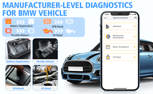 Lecteur de codes OBD2 ANCEL BD300 pour BMW, diagnostic <span class=keywords><strong>complet</strong></span> du système, outil de réinitialisation de la batterie, réinitialisation EPB, réinitialisation de l'huile pour tous les modèles BMW - Product Image 4
