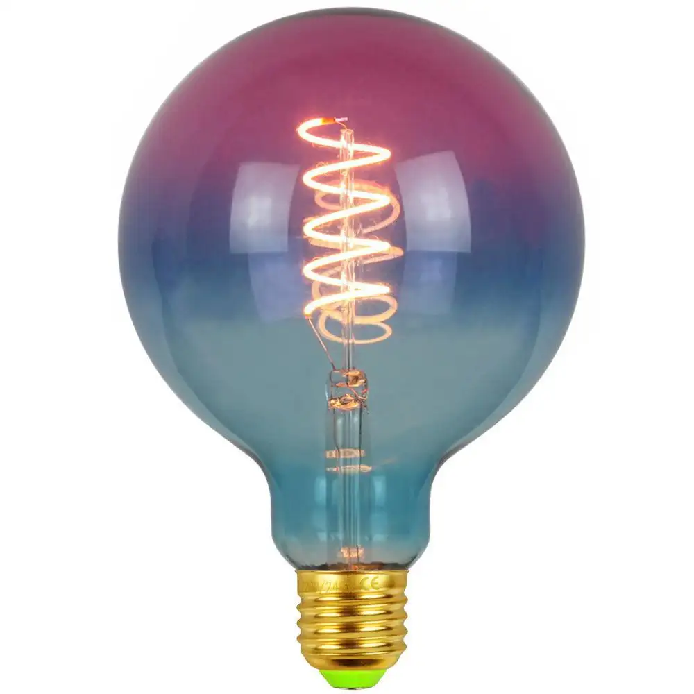 G125 2020 Nieuwe Type Kleurverloop Lamp Led Dimmen Kleurrijke Flexibele Filament Decoratie Edison Lamp