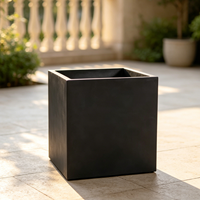 Jardinières d'extérieur modernes haut de gamme en acier écologique thermolaqué pour balcon, patio et intérieur/extérieur