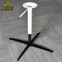 Noir métal aluminium croix jambe hauteur de levage réglable pivotant café salle à manger café école Table Base