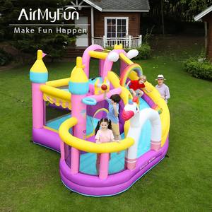 Easy-to-install Children's Oxford Fabric Inflatable <strong>Toy</strong> Small Bounce House Inflatable Castle with a Slide, Suitable for Families - Product Image 2