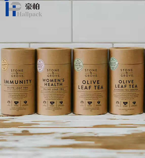 Custom Printed Round Cylinder Cardboard Storage Containers