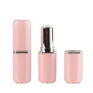 Tubo de lápiz <span class=keywords><strong>labial</strong></span> rosa cuadrado de gama alta para damas Capacidad de 3G con logotipo de serigrafía para brillo de labios Uso de corrector de bálsamo <span class=keywords><strong>labial</strong></span> - Product Image 1